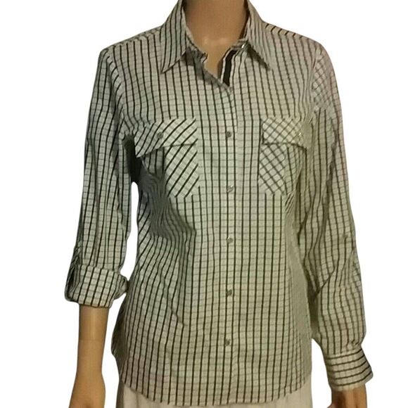 Zac & Rachel black and white top M - Picture 1 of 4